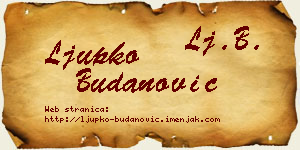 Ljupko Budanović vizit kartica